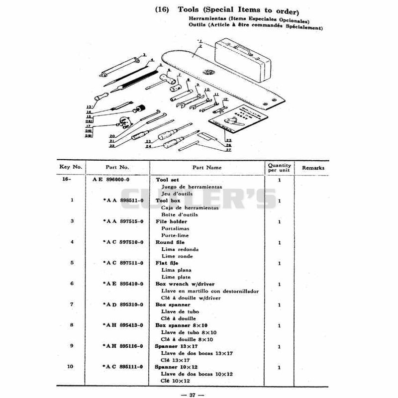 Tools Special Items To Order