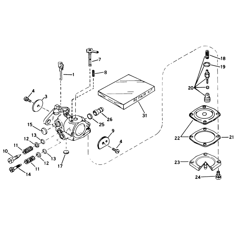 Carburetor No. 632142 (engine Model No. Ah520 Type 1602)