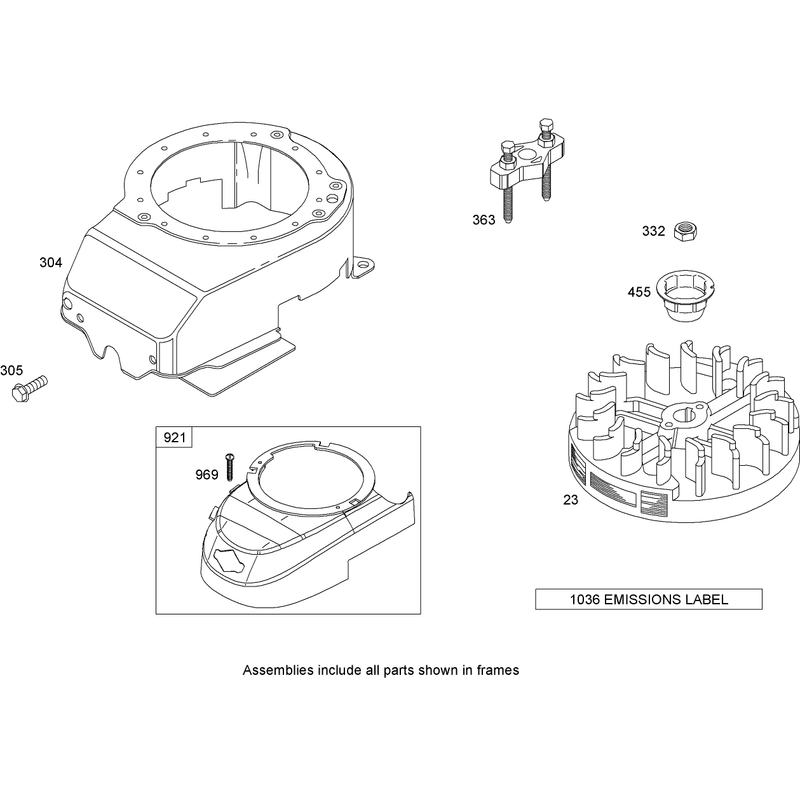 Blower Housing Assembly Briggs and Stratton 126T05-0115-B1