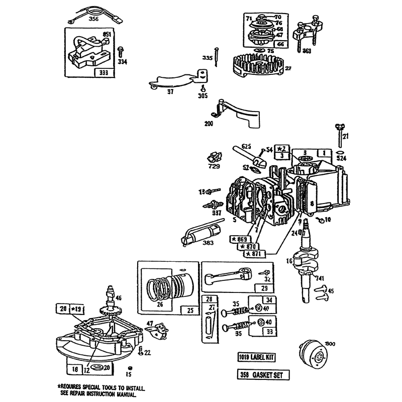 Engine Briggs and Stratton Model 95902-3148-01