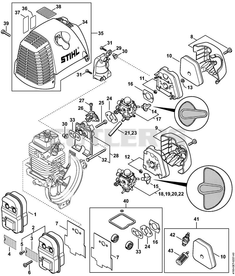 Muffler, Air filter