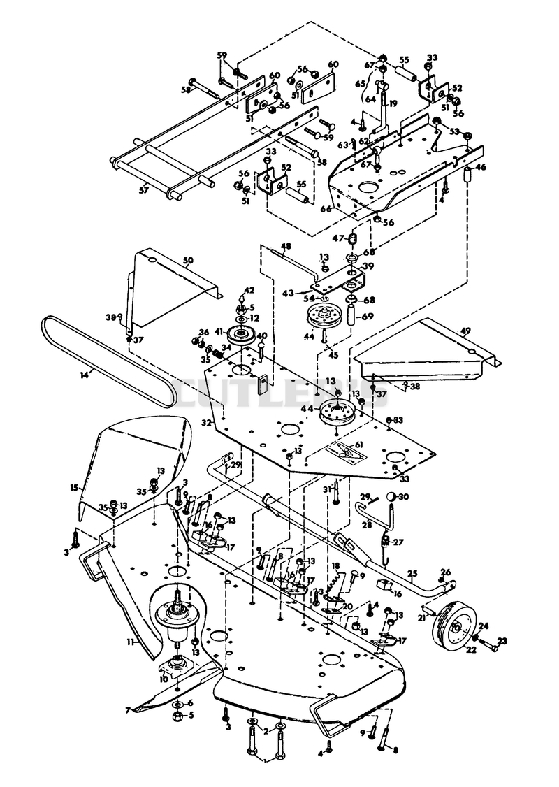 MOWER DECK ASSEMBLY 50"