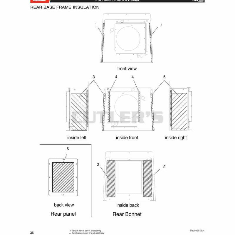 FOAM INSUALTION,T20X290X400 REAR PANEL