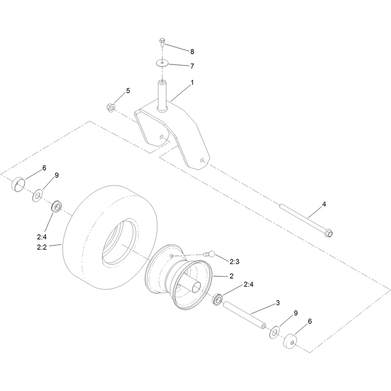 Caster Fork Assembly