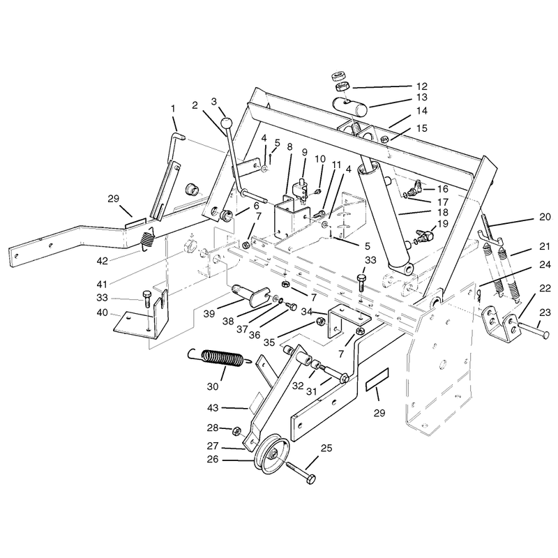 Parking Brake and Lift Frame Assembly