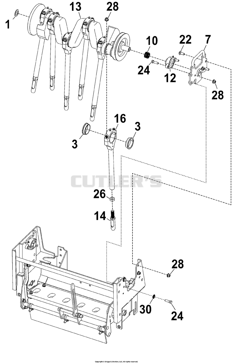 Sub Frame & Tine Assembly - 1