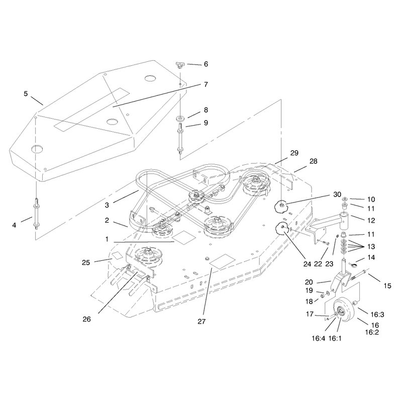 Deck Cover and Deck Drive Belts