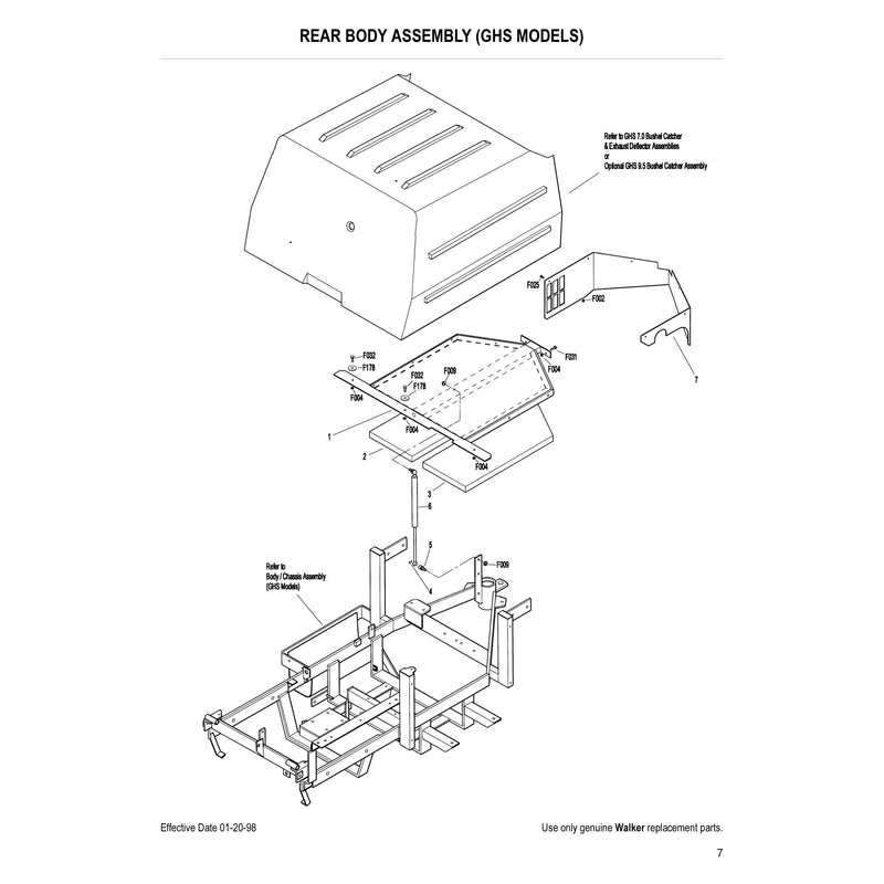 REAR BODY ASSEMBLY (GHS MODELS)