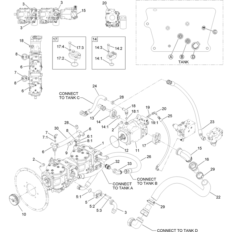Tandem Pump Plumbing Assembly