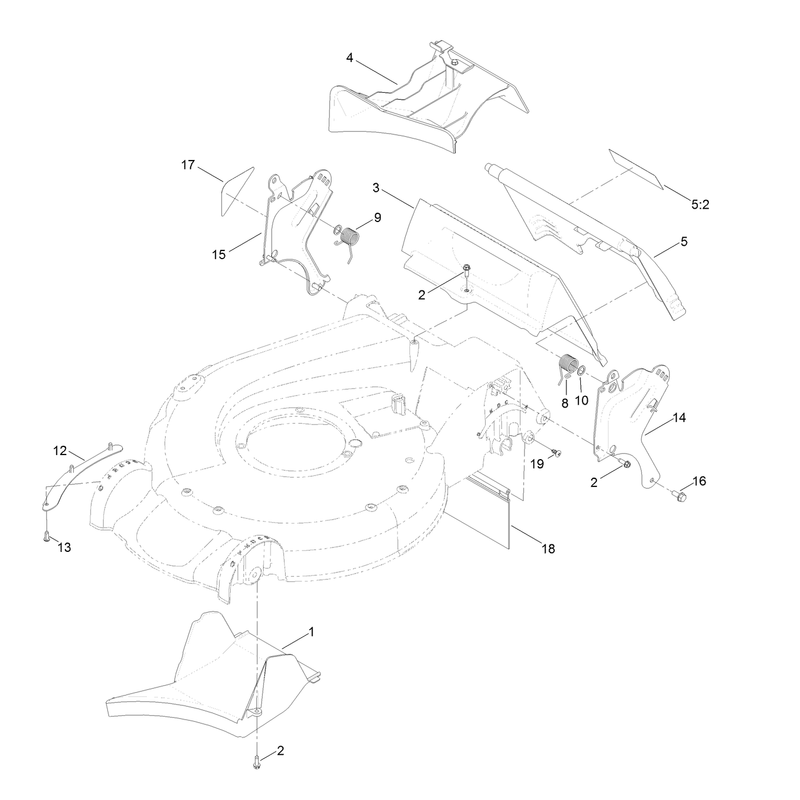 Rear Door and Mulch Plug Assembly