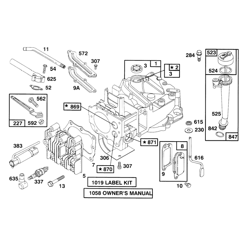 Engine Briggs and Stratton Model 127802-0640-01