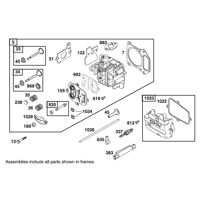 Cylinder Head Assembly Engine GTS 200 Only on 20791