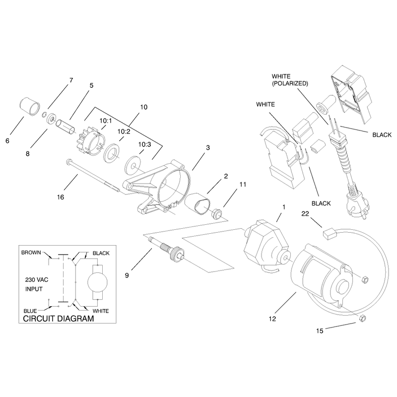 Starter Assembly (230 Volt)(model No. 38183 Only)