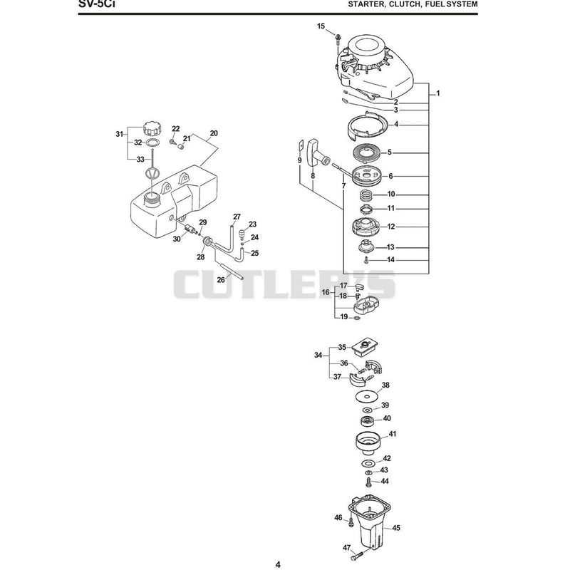 Starter, Clutch, Fuel System
