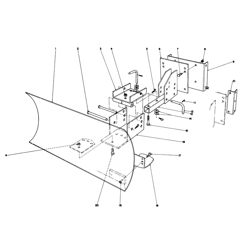Grader Blade Assembly (model No. 59099) (optional)