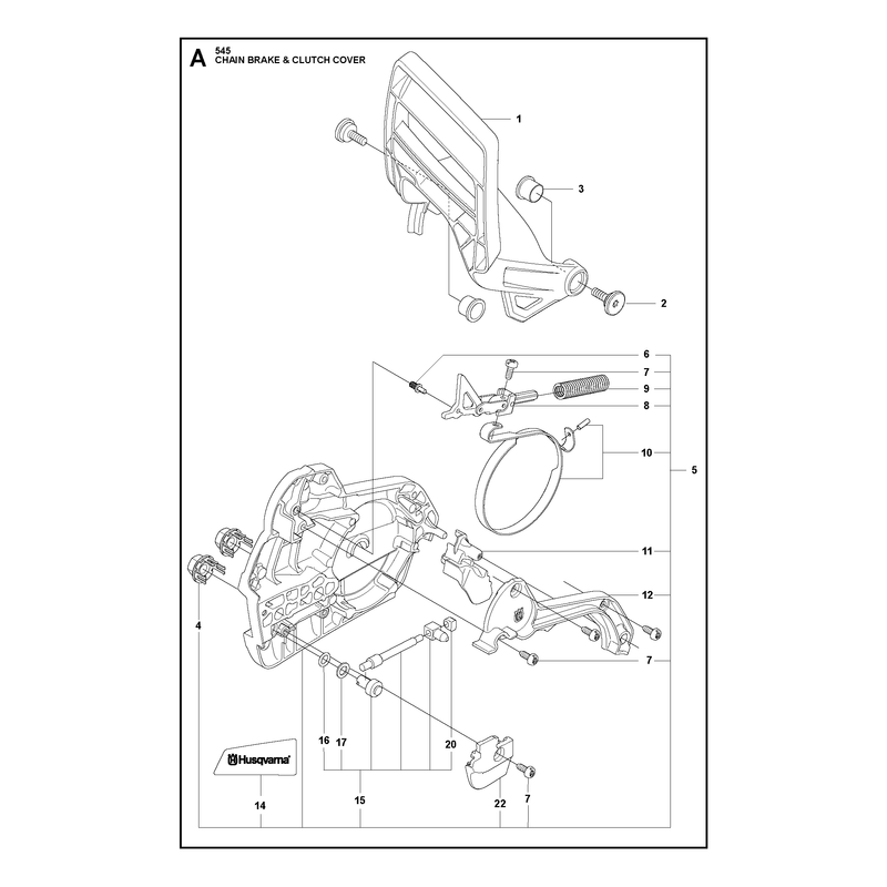 CHAIN BRAKE AND CLUTCH COVER