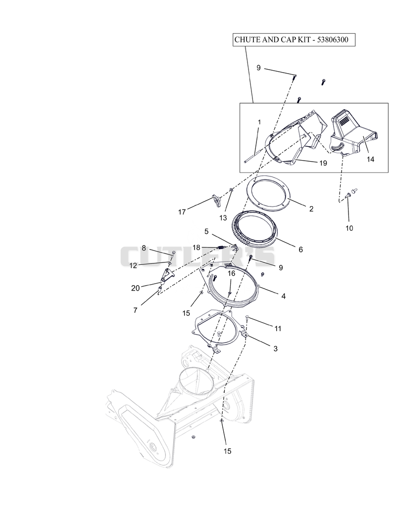 Discharge Chute - Remote Control