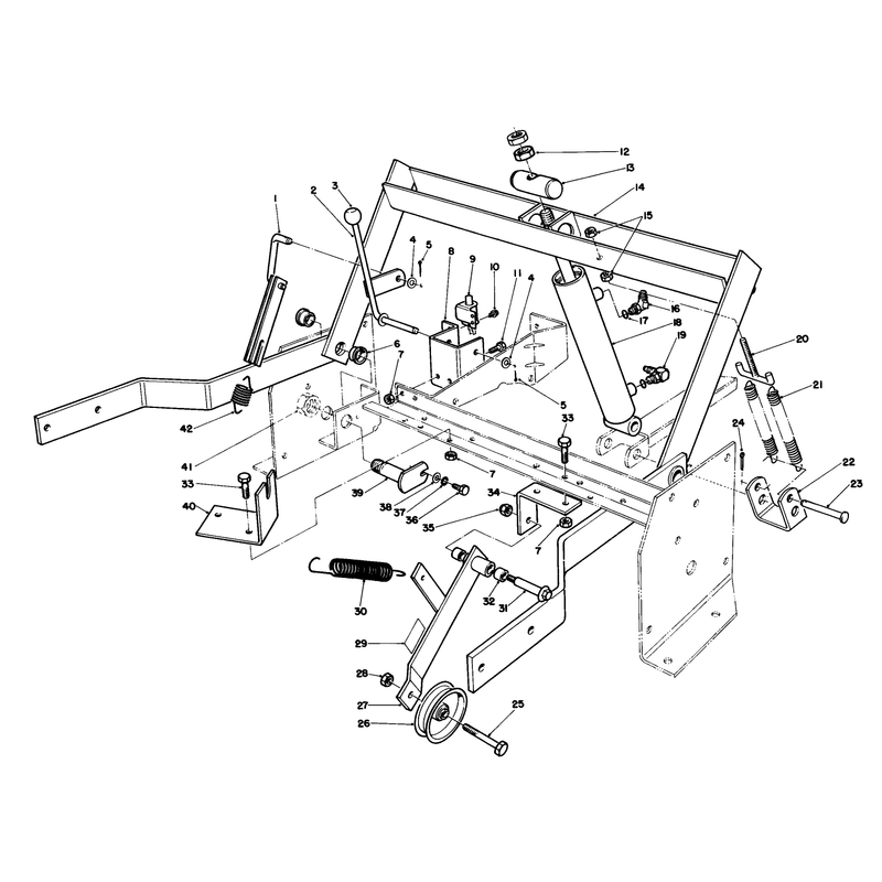 Parking Brake and Lift Frame Assembly