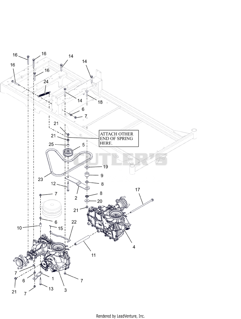 Transaxles and Idler Pulley - 42" and 52"