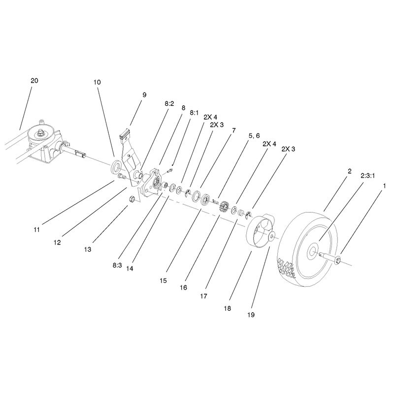 Gear Case and Wheel Assembly