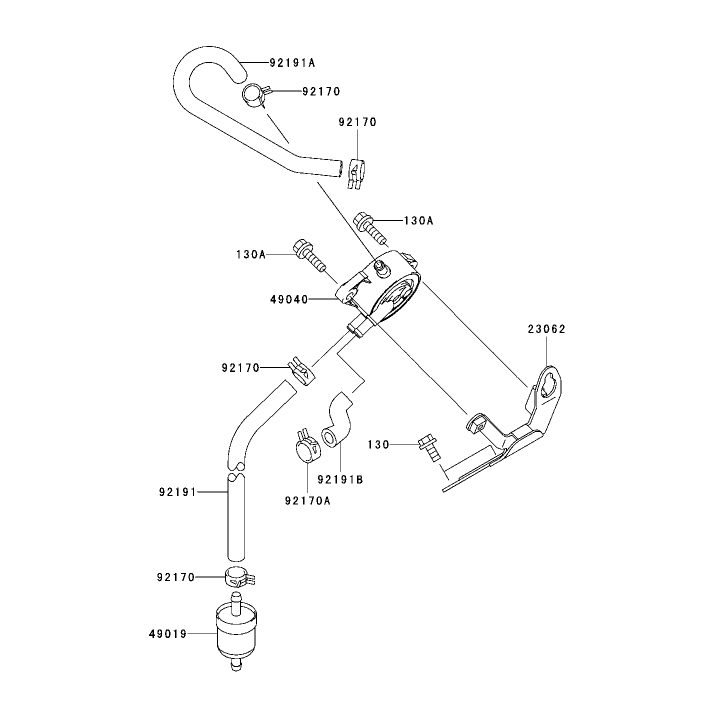 Fuel TankFuel Valve Assembly Kawasaki FH721D-AS05