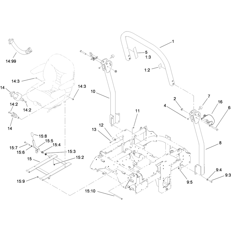 Roll Over Protection System Assembly No 110-0877