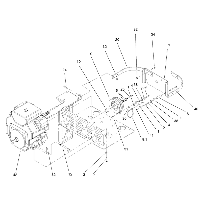 Engine and Clutch Assembly