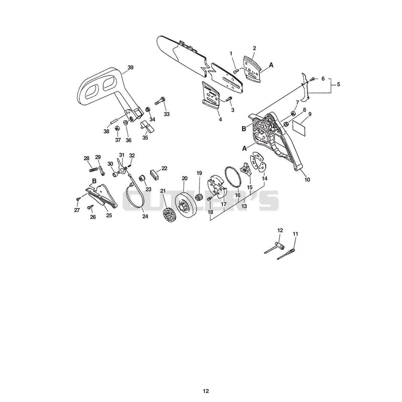 CLUTCH ASY, CUTTING ATTACHMENT, CHAIN BRAKE