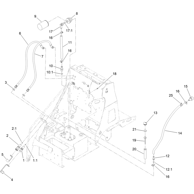 Hydraulic Tank Filter and Hydraulic Bulkhead Assembly