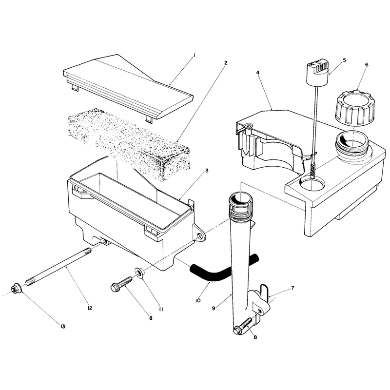 Air Cleaner and Fuel Tank Assembly Model No Vmlo 2
