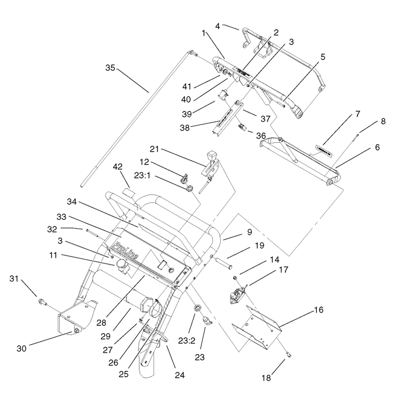 Handle and Control Panel Assembly