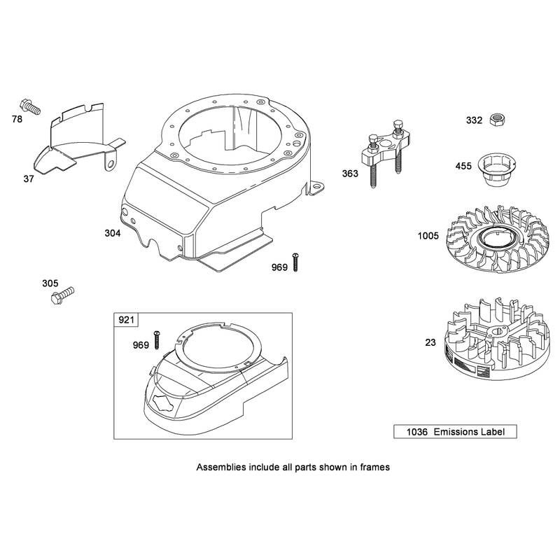 Blower Housing Assembly Briggs and Stratton 126T02-0227-B1