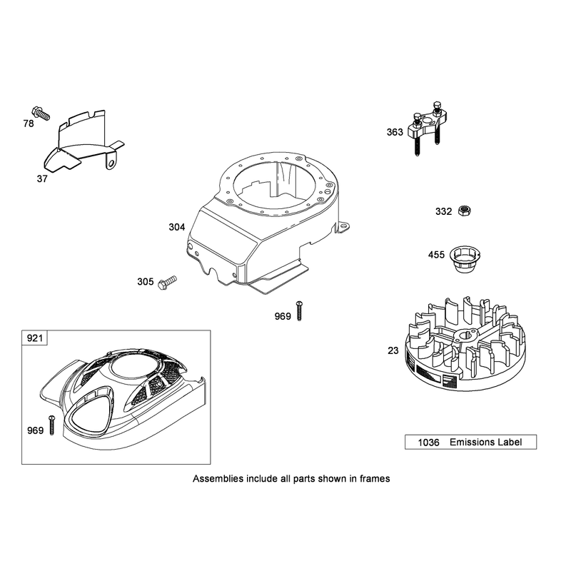 Blower Housing Assembly Briggs and Stratton 126T02-0241-B1