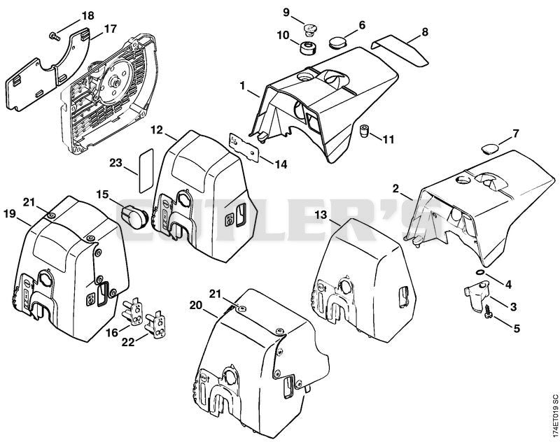 Shroud, Carburetor box cover