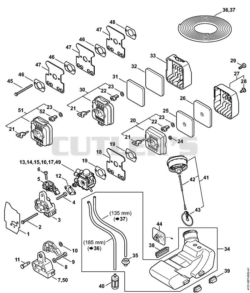 Air filter, Fuel tank