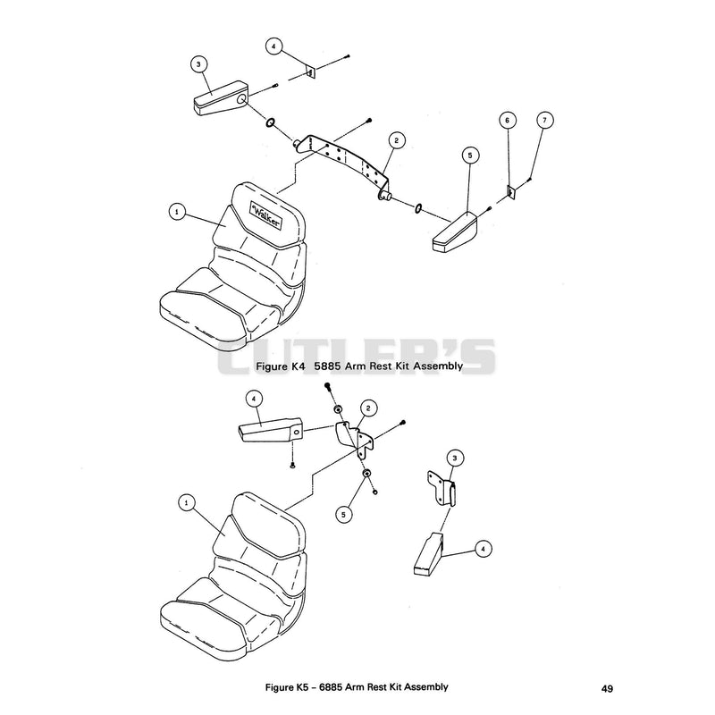 5885 Arm Rest Kit Assembly