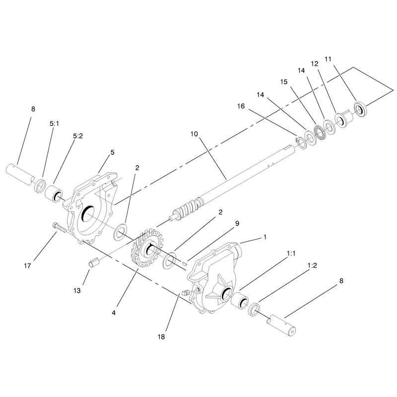 Auger Gearcase Assembly No. 74-1561