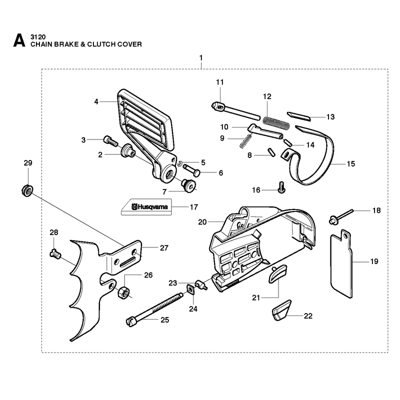 CHAIN BRAKE AND CLUTCH COVER