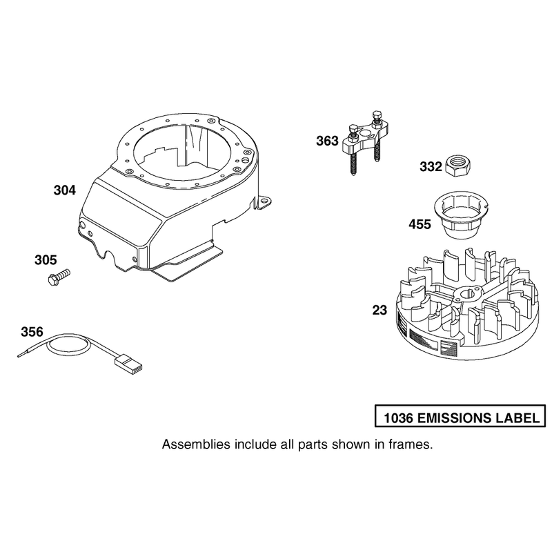 Blower Housing Assembly Briggs and Stratton Model 12h802-1776-B1