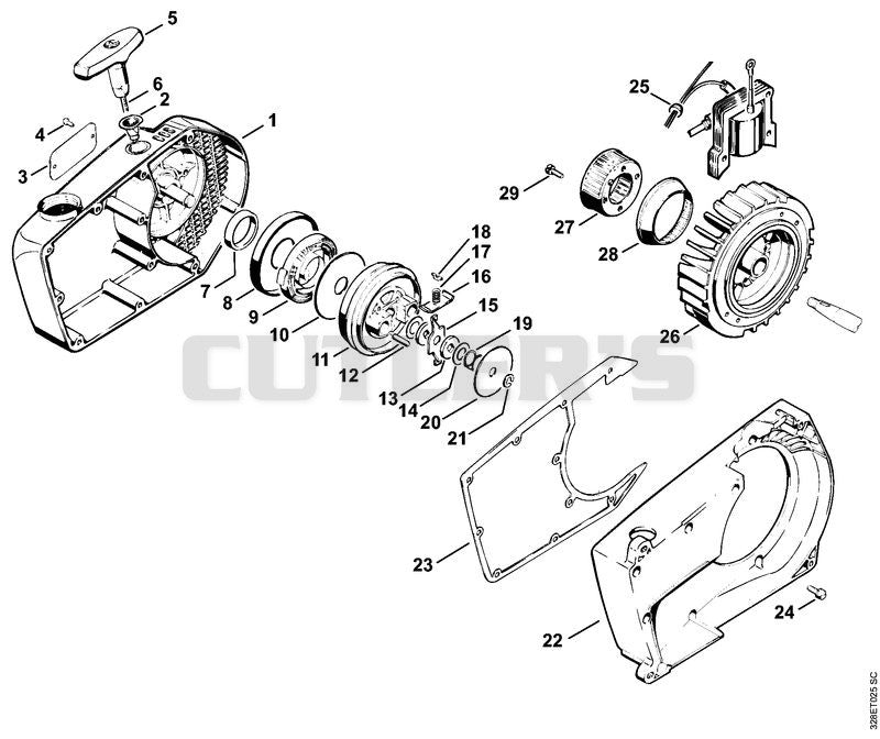 Rewind starter friction shoe ⇥ X 6 745 960 (30.80)