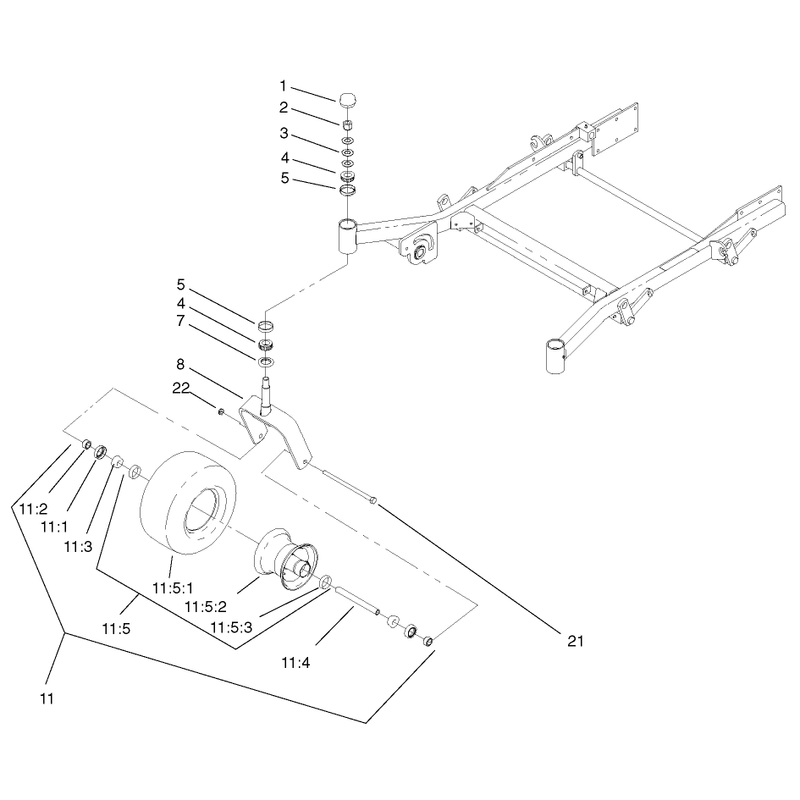 Caster and Wheel Assembly
