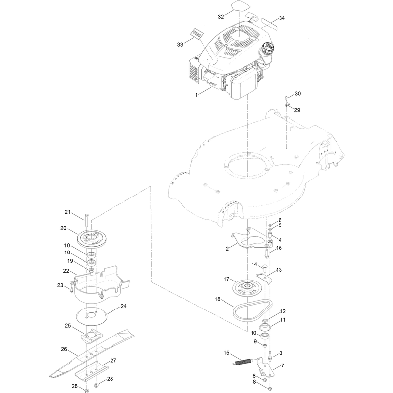 Engine and Blade Assembly