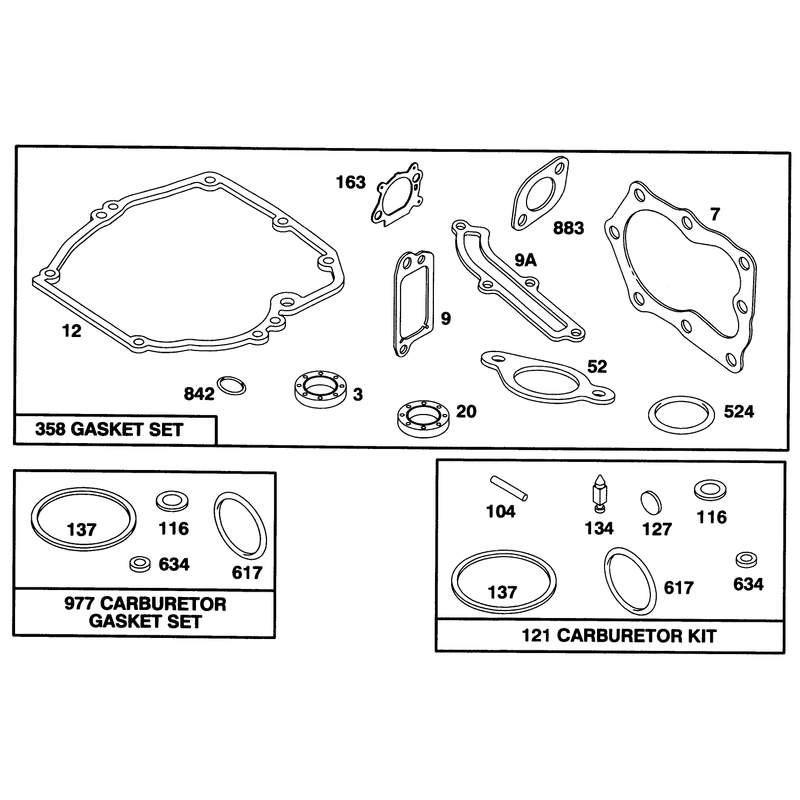 Engine Briggs and Stratton Model 128802-0615-01