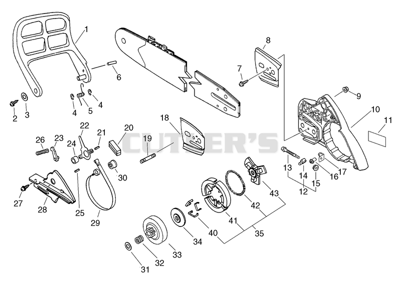 Clutch, Chain Brake Assembly