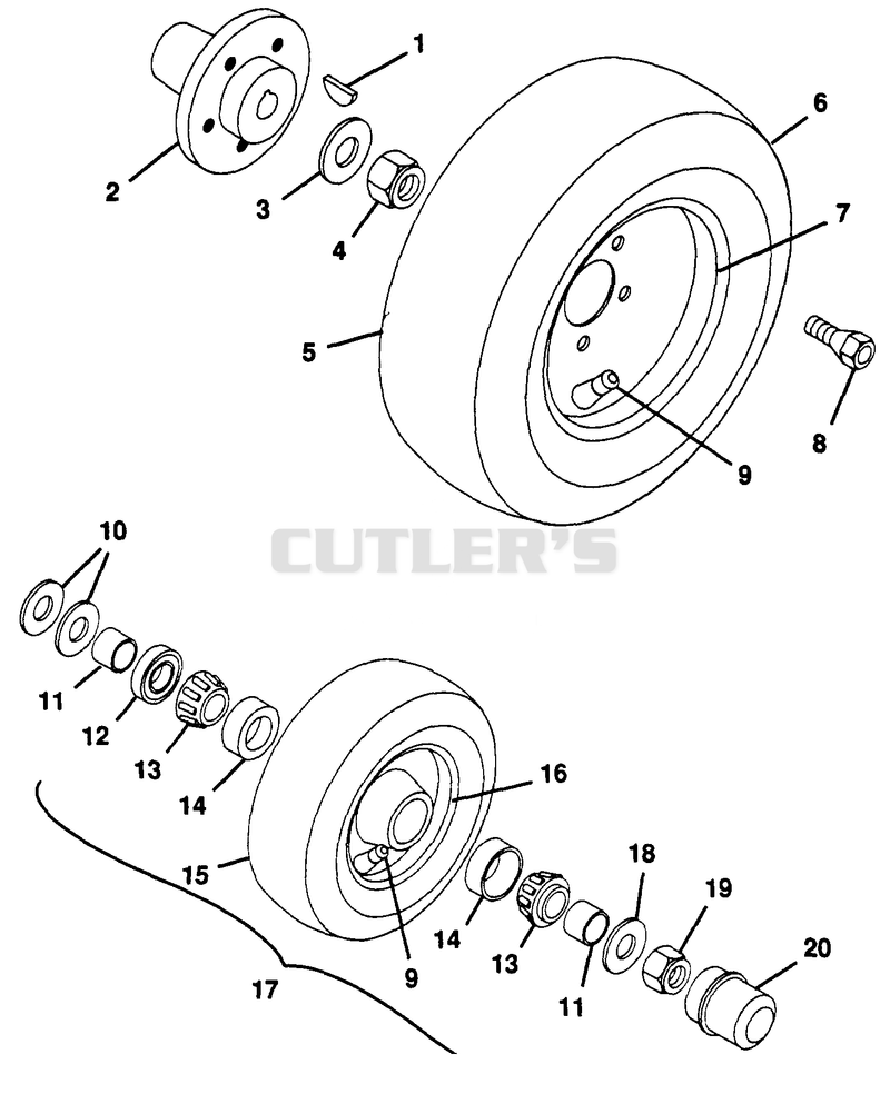 FRONT AND REAR WHEELS