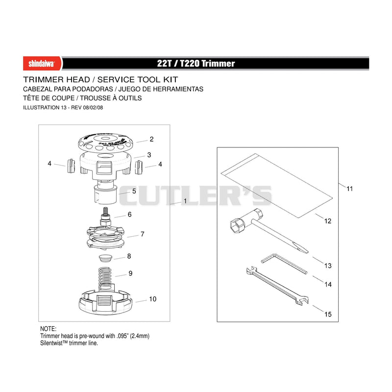 TRIMMER HEAD / SERVICE TOOL KIT