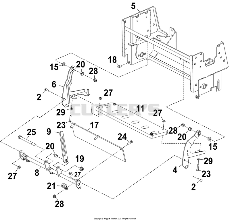 Sub Frame & Tine Assembly - 2