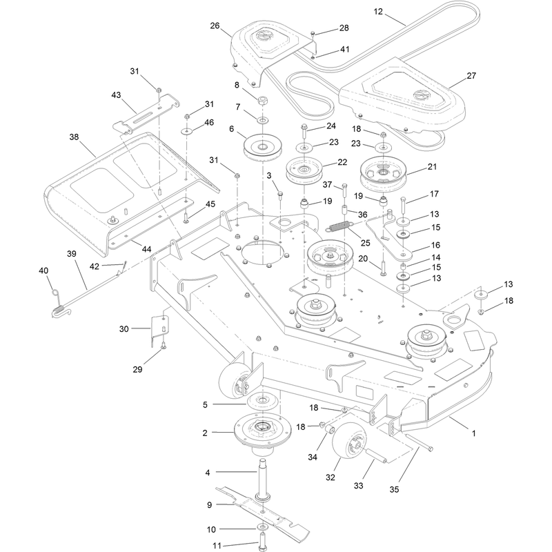 48 Inch Deck Assembly