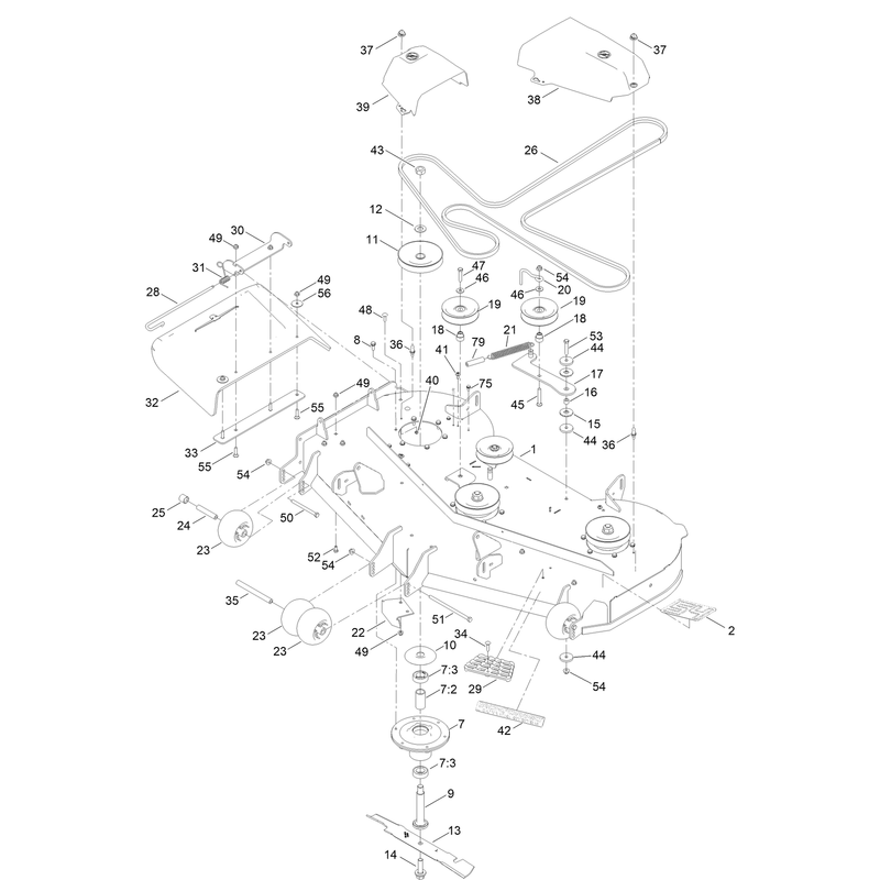 54 Inch Deck Assembly