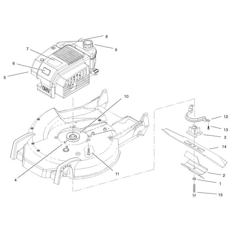 Engine and Blade Assembly